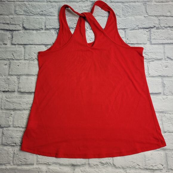 American Flag Heart Red Racerback Tank Top size XL Juniors - Picture 3 of 5